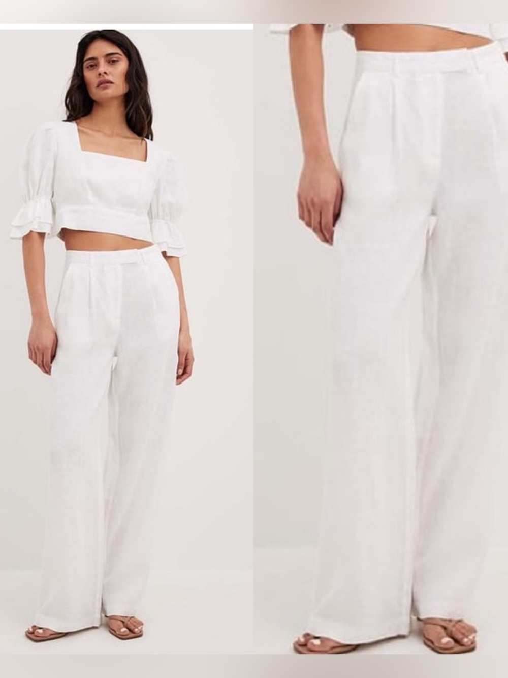 NA-KD NWT Women’s Linen White Wide Leg Pants size 36/6
Luxury minimalist classic - Picture 5 of 16